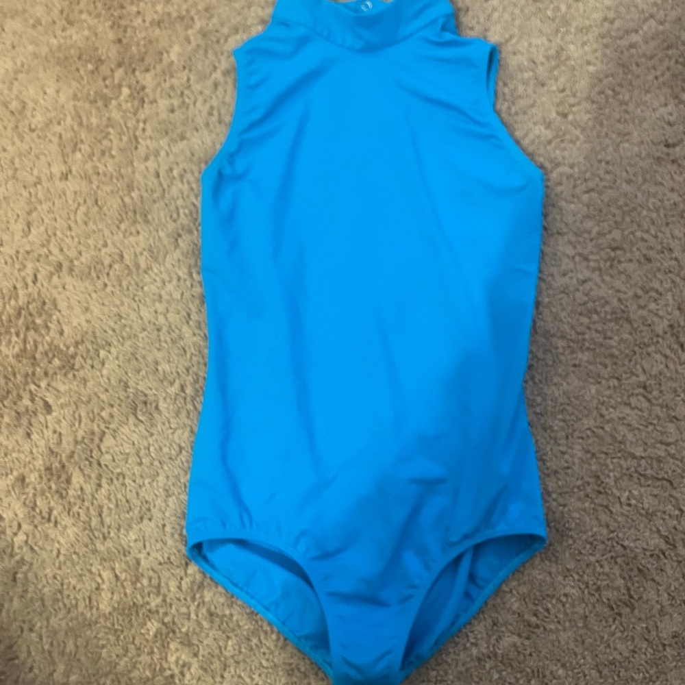 Revolution Marine Blue Mock Neck Leotard